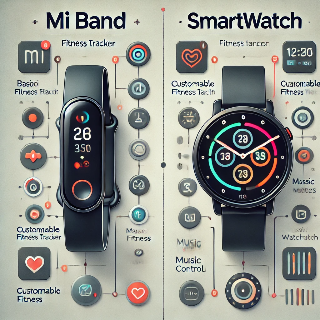 Diferença entre Mi Band e Smartwatch